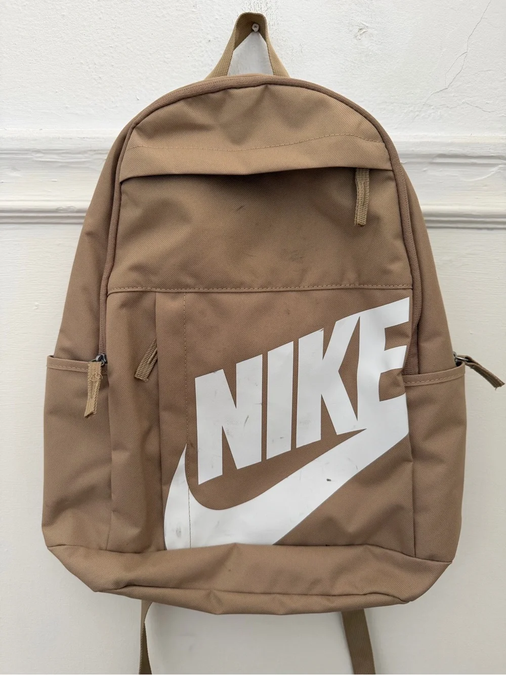 Nike Elemental Backpack In Driftwood Brown Center Swoosh